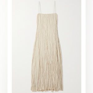 Toteme Crinkled Silk-Habotai Maxi Dress